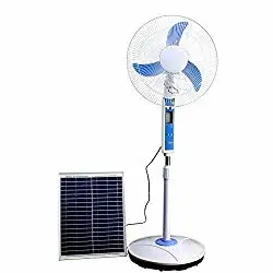 Electric fan run by solar panel